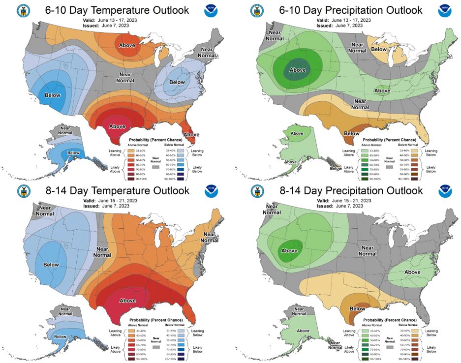 6-10 and 8-14 day outlooks.